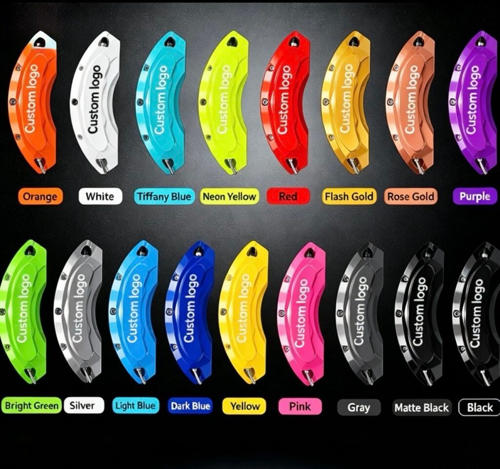 Waterproof heat-resistant custom logo stickers for decorative brake caliper covers