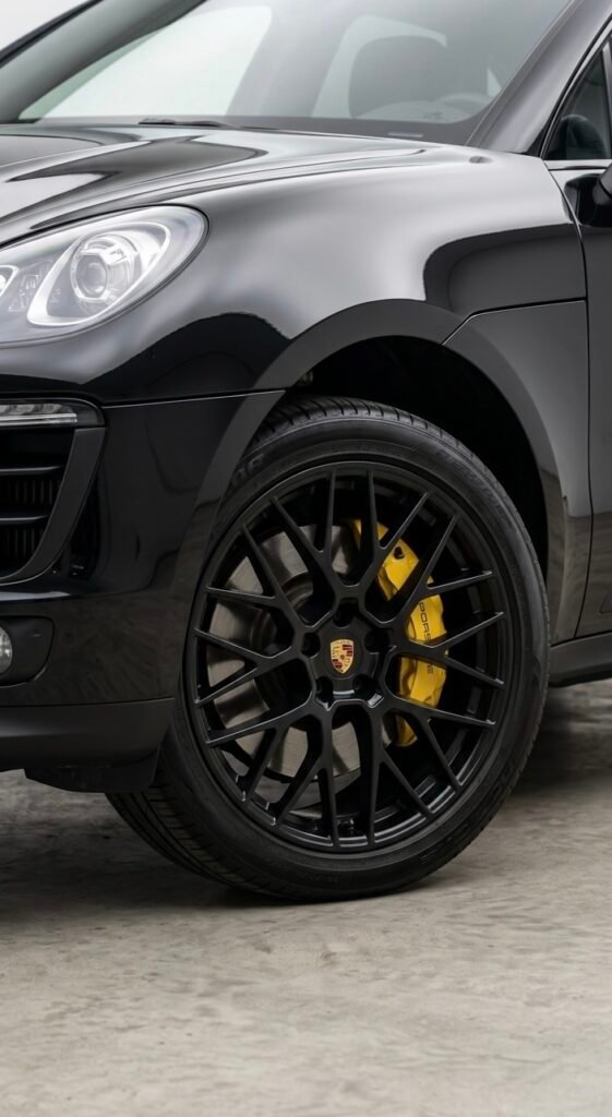 Installed decorative brake caliper cover on wheel